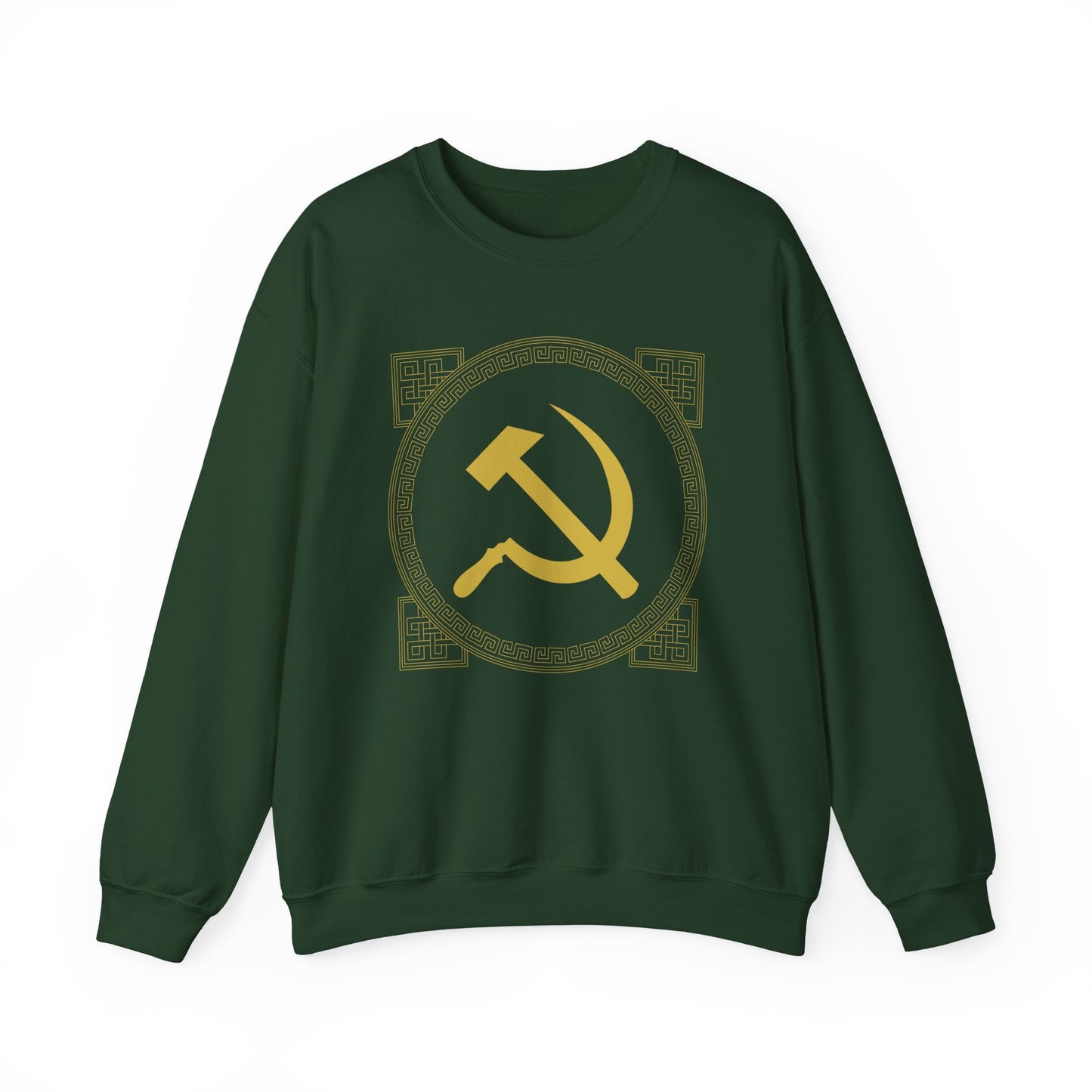 Communist Hammer and Sickle with Chinese East Asian Style Boarder Leftist Socialist Unisex Heavy Blend™ Crewneck Sweatshirt