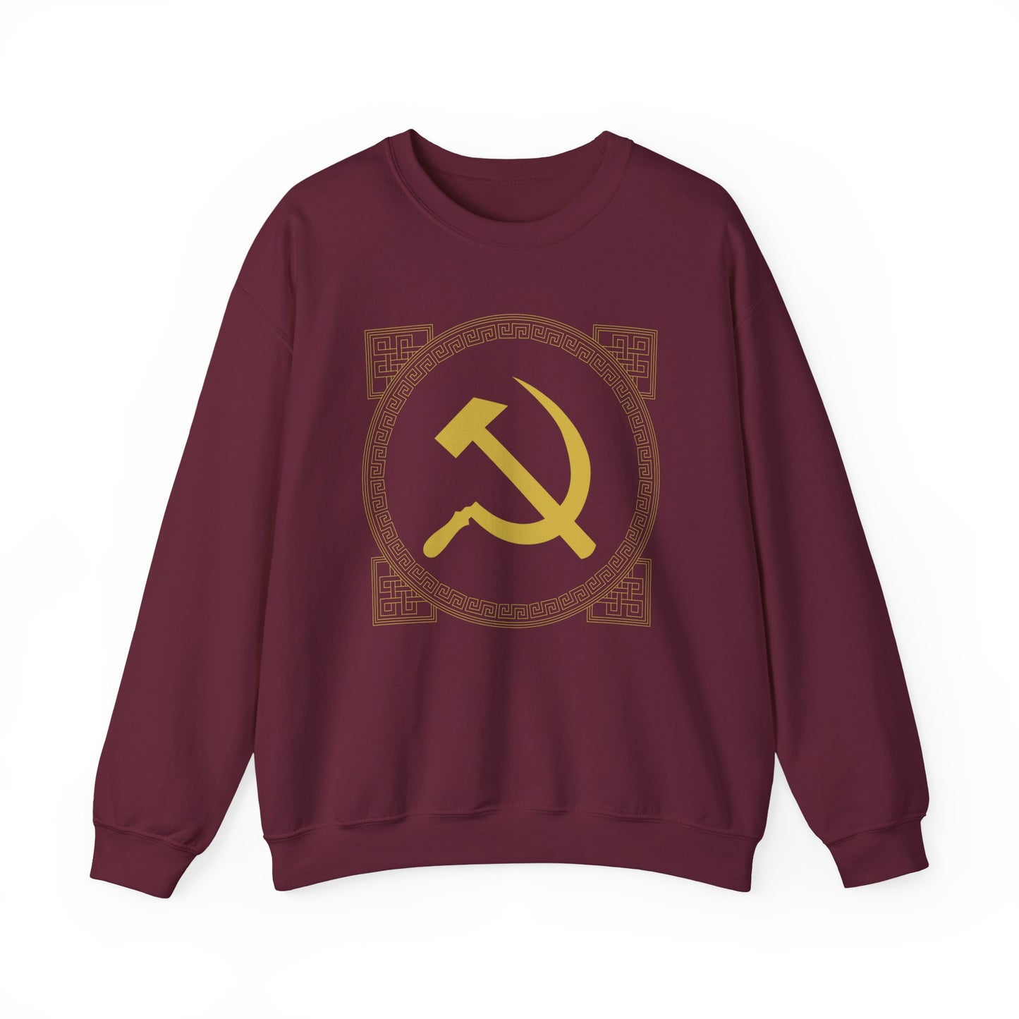 Communist Hammer and Sickle with Chinese East Asian Style Boarder Leftist Socialist Unisex Heavy Blend™ Crewneck Sweatshirt