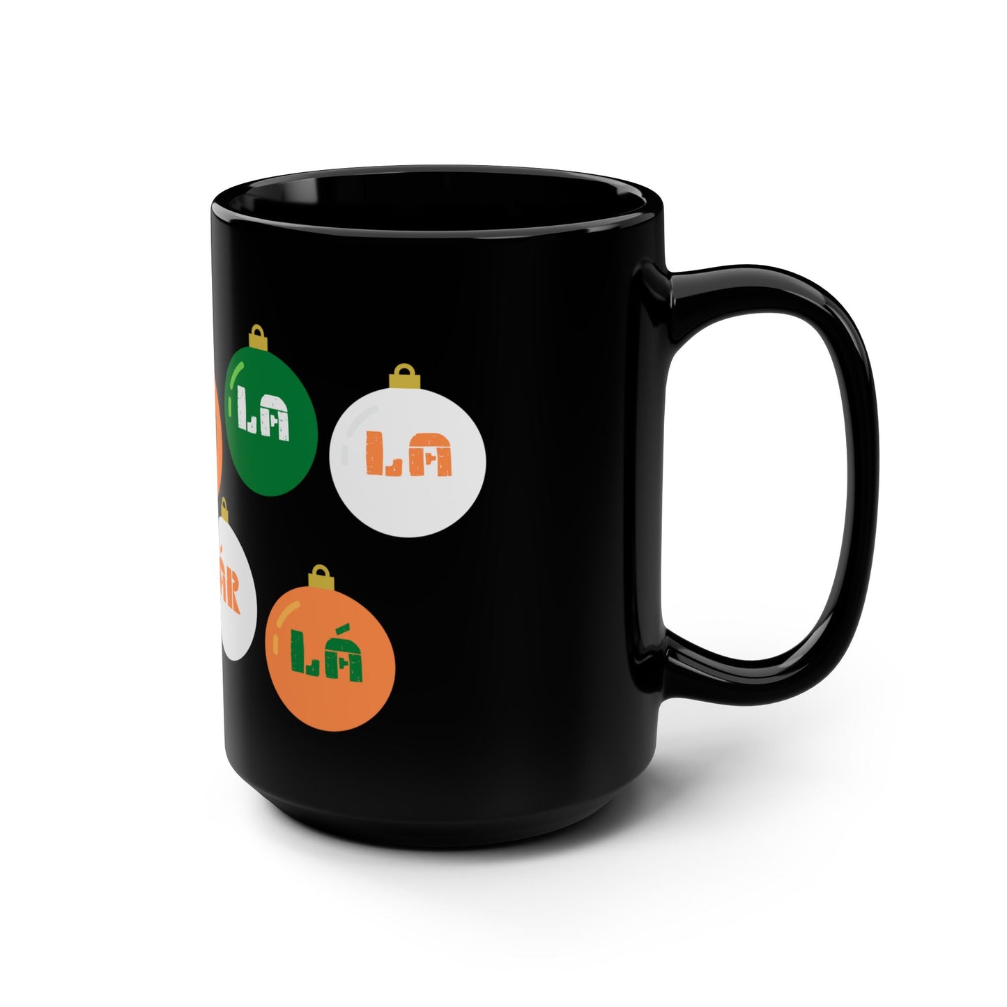 Irish Republican Army Tiocfaidh ár lá United Ireland IRA Deck The Halls Baubles Christmas Black Mug