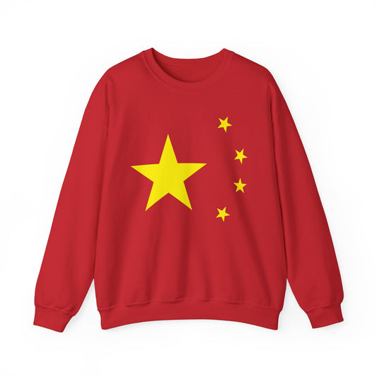 Chinese Communist Red Flag with Yellow Stars China Leftist CCP People's Republic of China Unisex Heavy Blend™ Crewneck Sweatshirt