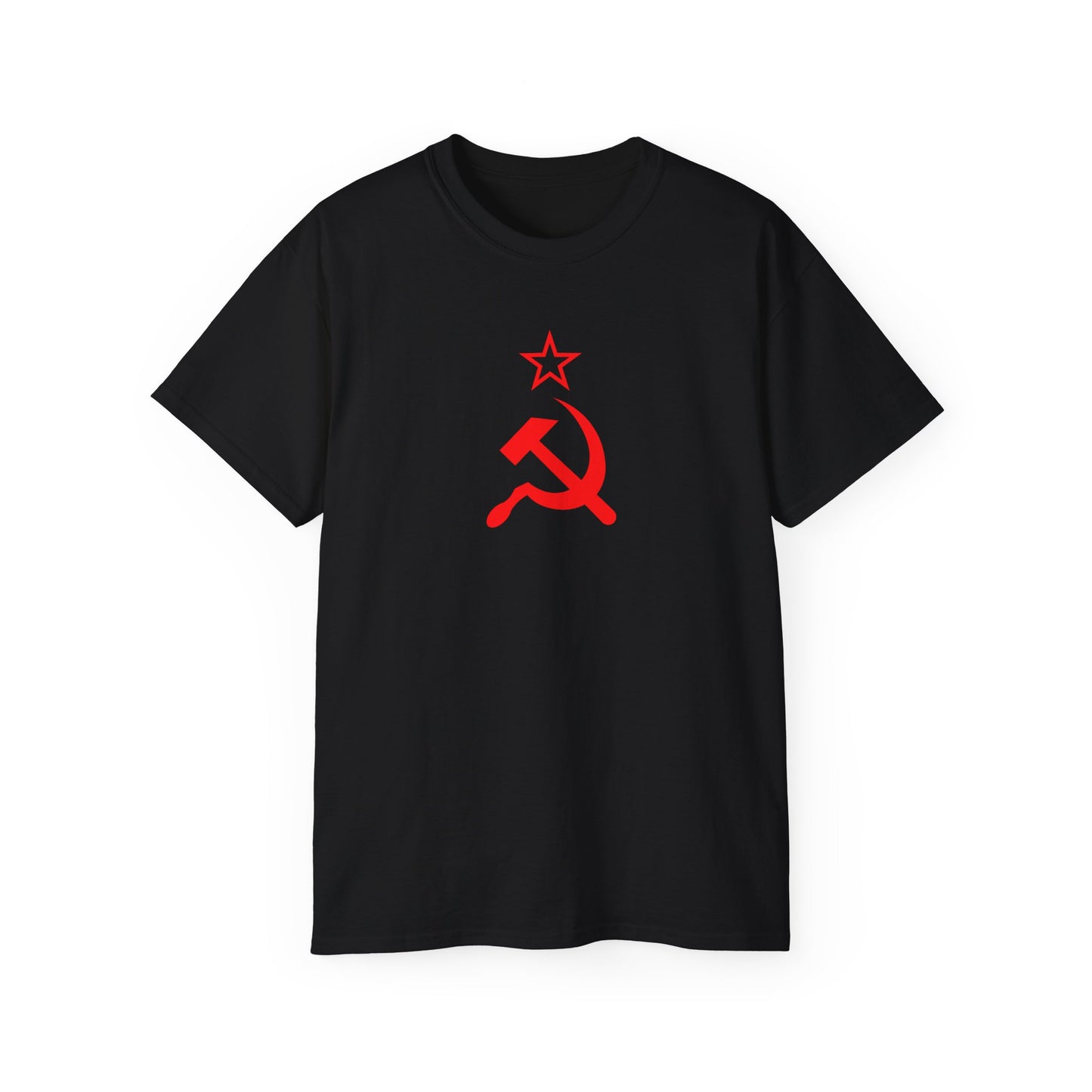 Communist USSR CCCP Red Hammer and Sickle Socialist Leftist Short Sleeve Unisex Ultra Cotton Tee