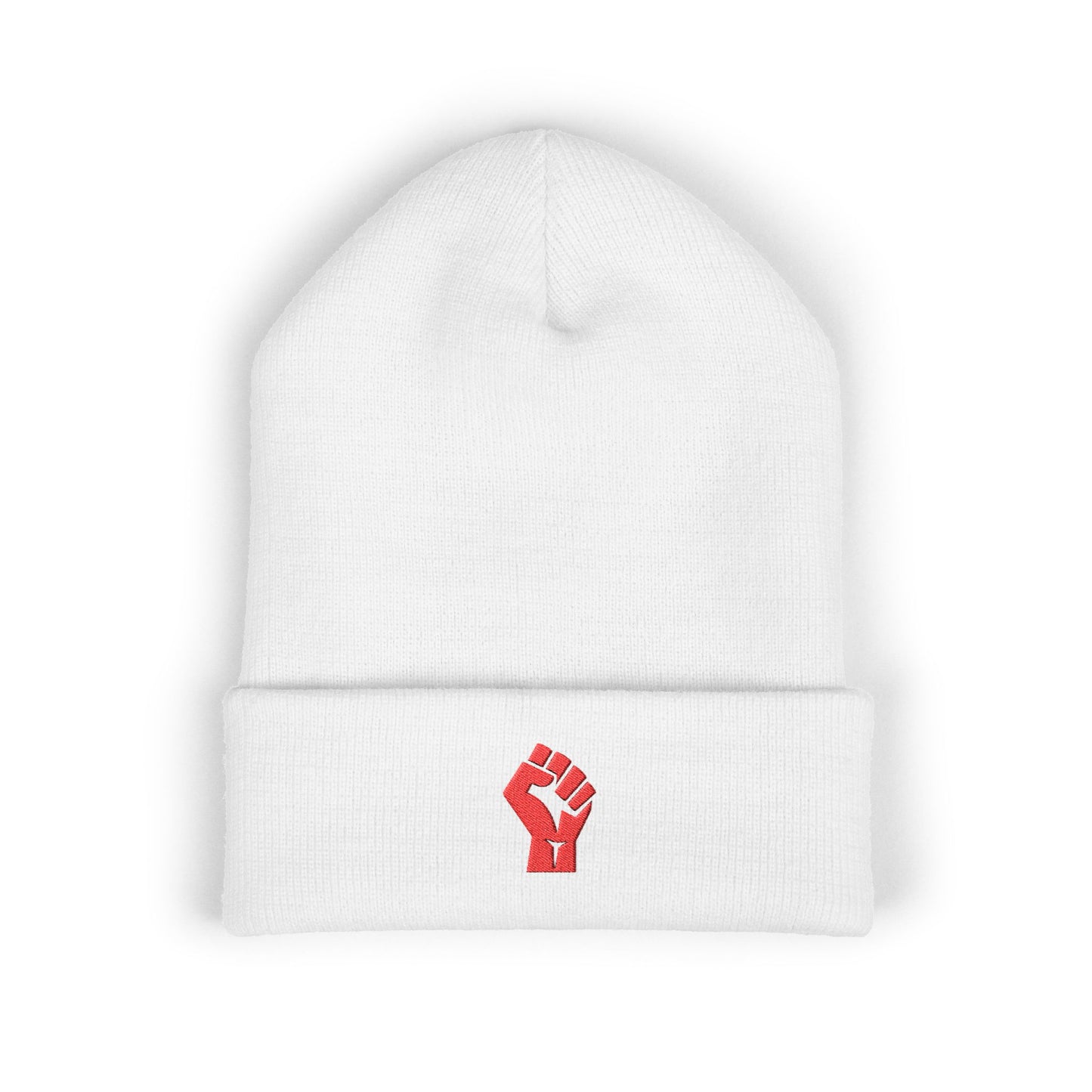Socialist Embroidered Red Solidarity Fist Communist Leftist Beanie Hat