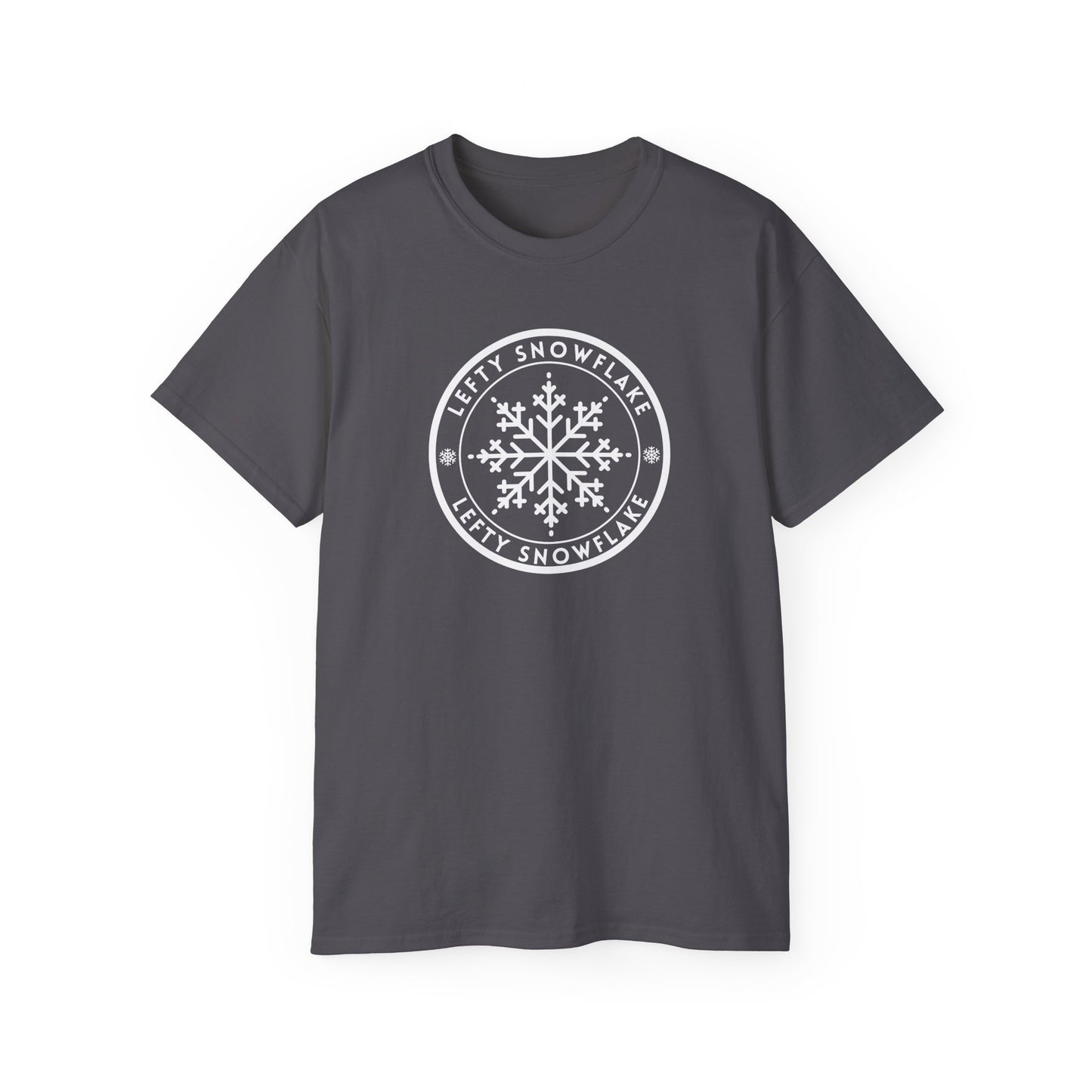 Socialist Lefty Snowflake Christmas Communist Unisex Ultra Cotton Tee