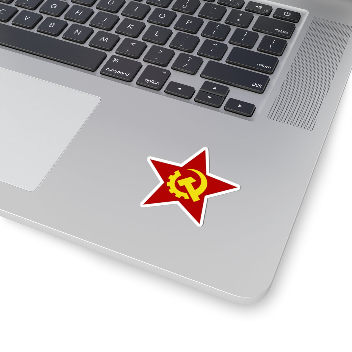 Red Star with USSR Industrial Style Hammer and Sickle Communist Leftist Bubble-free Sticker
