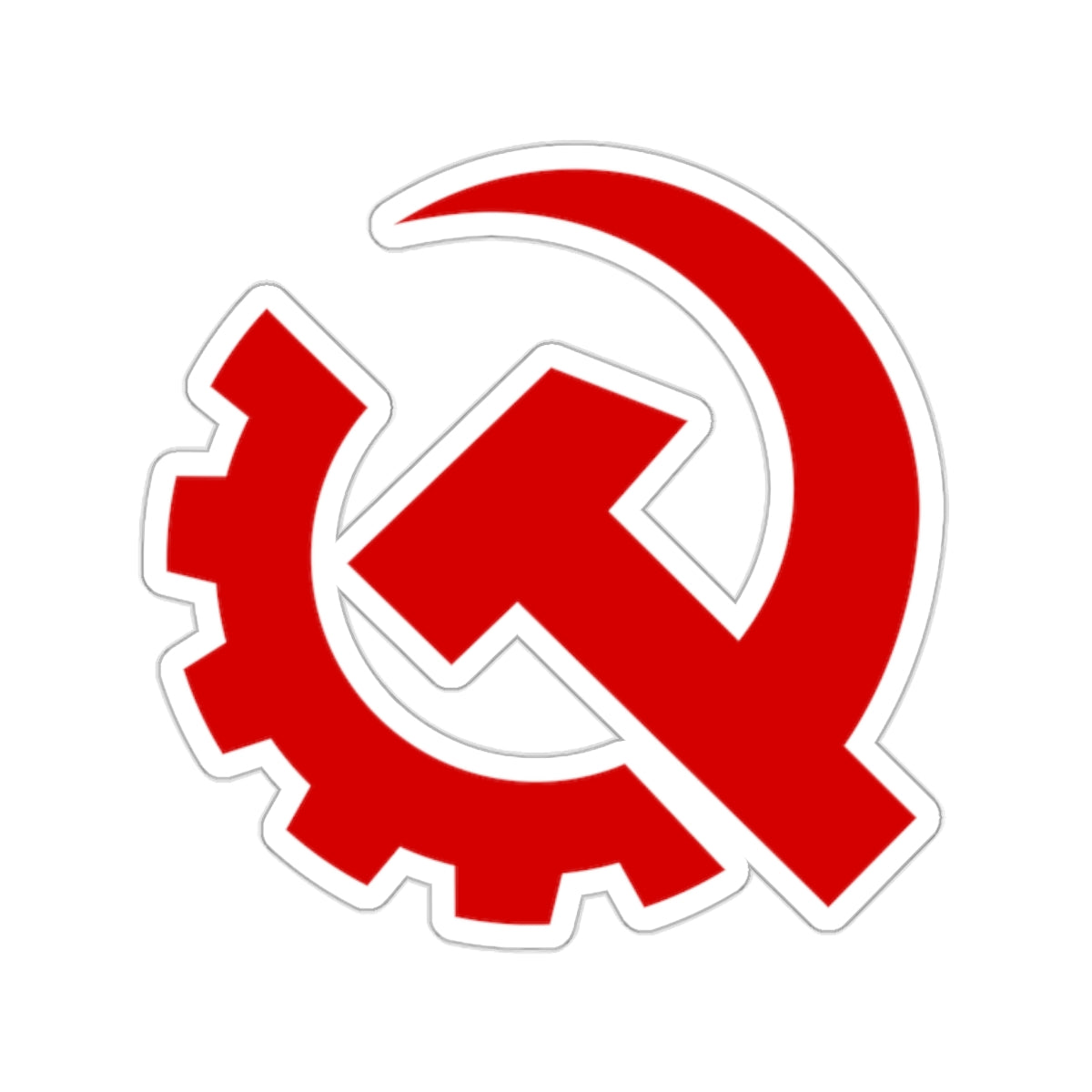 Leftist Industrial Style Hammer and Sickle Communist Socialist Bubble-Free Sticker