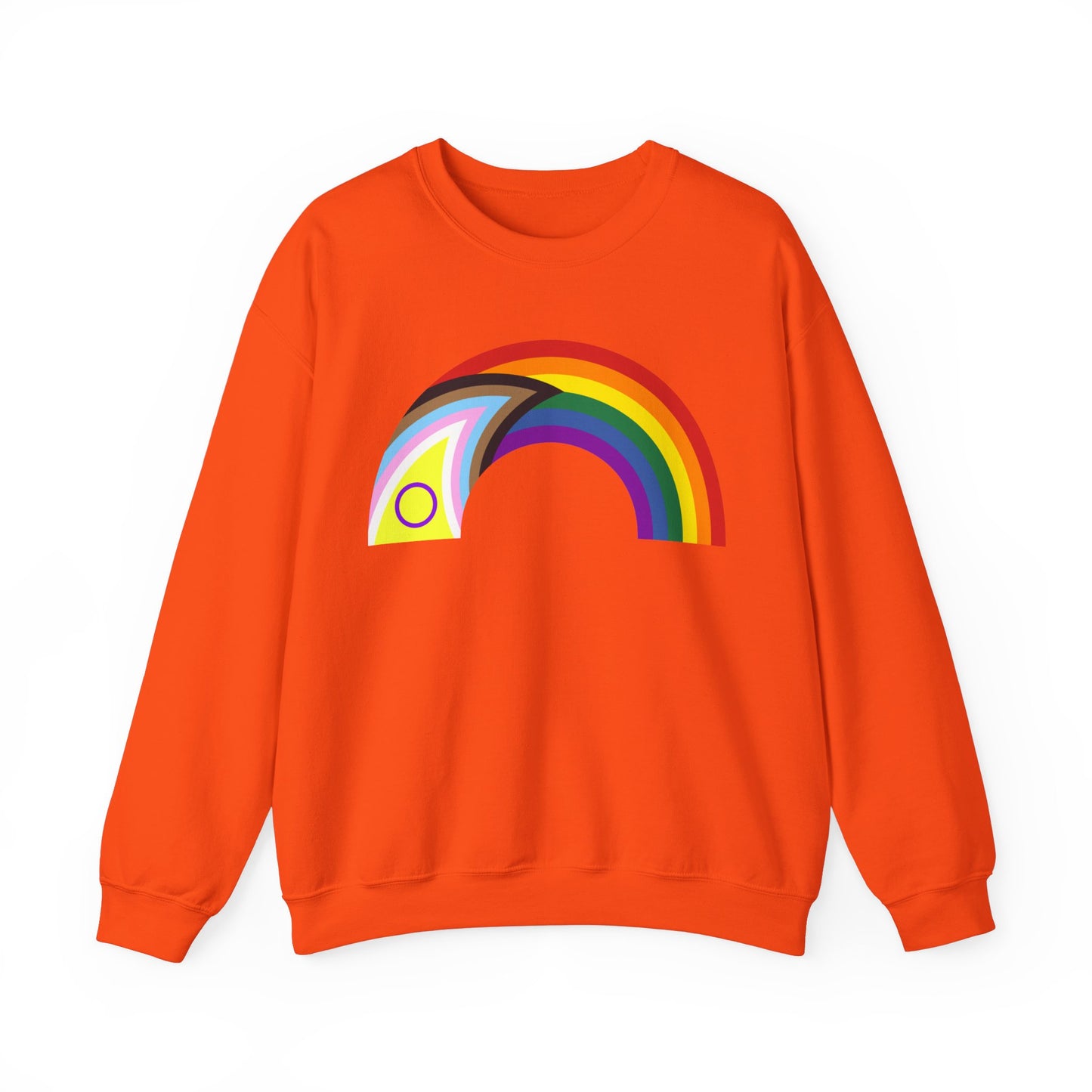 LGBTQ Plus Rainbow Flag Arch Rainbow Gay Queer Lesbian Trans Unisex Heavy Blend™ Crewneck Sweatshirt