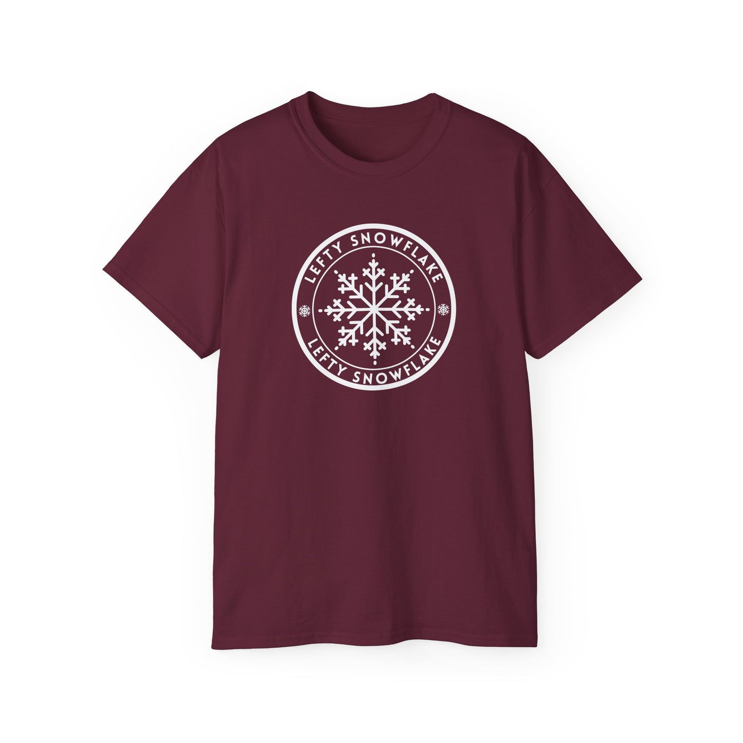 Socialist Lefty Snowflake Christmas Communist Unisex Ultra Cotton Tee