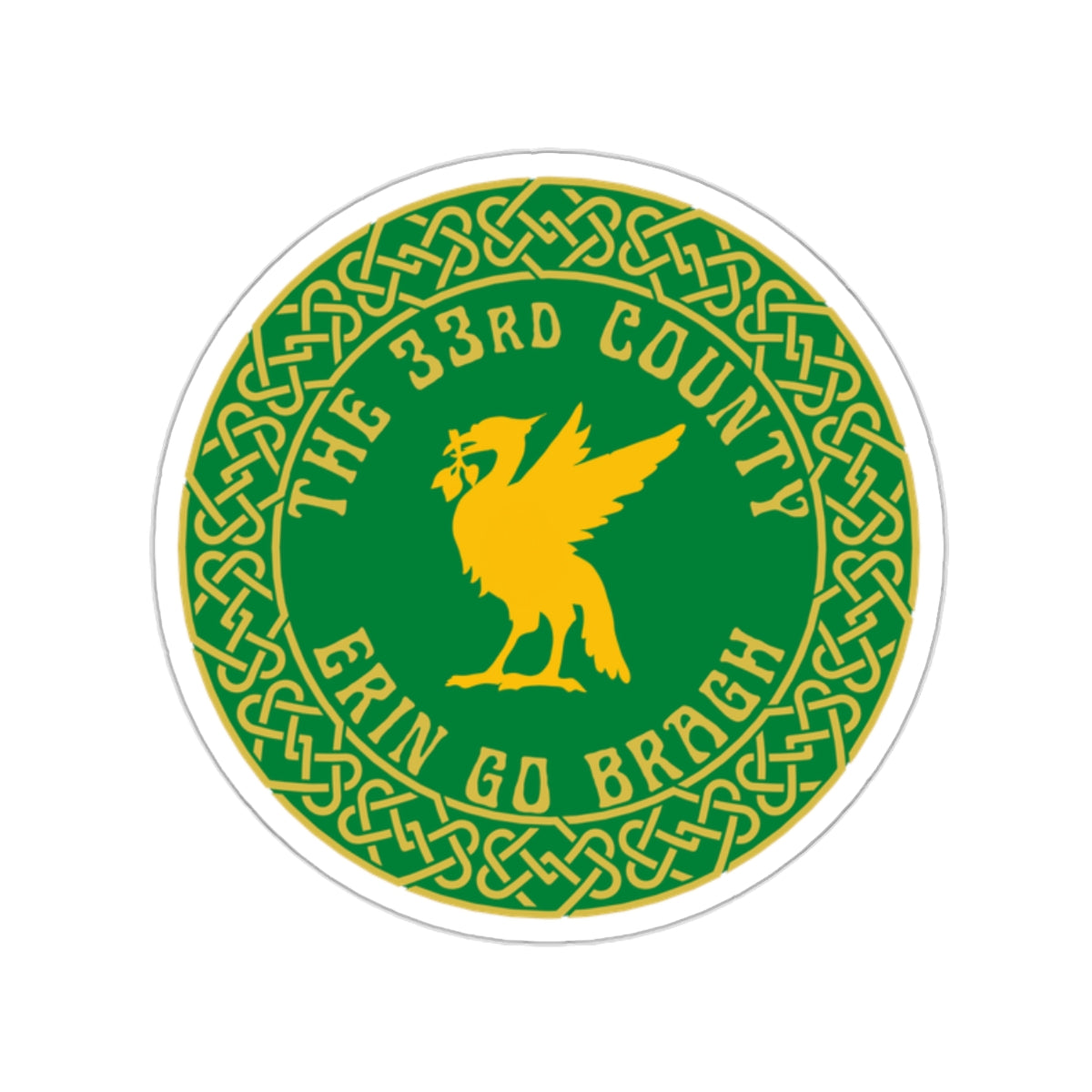 Irish Scouser Liverpool The 33rd County Liverpool Ireland Celtic Liver Bird Scouse Kiss-Cut Sticker