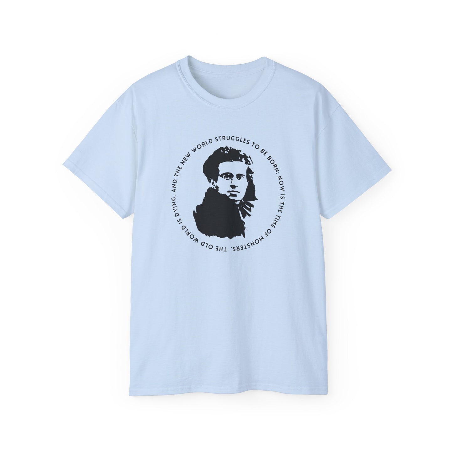 Communist Antonio Gramsci Time of Monster Quote Leftist Anarchist Unisex Ultra Cotton Tee