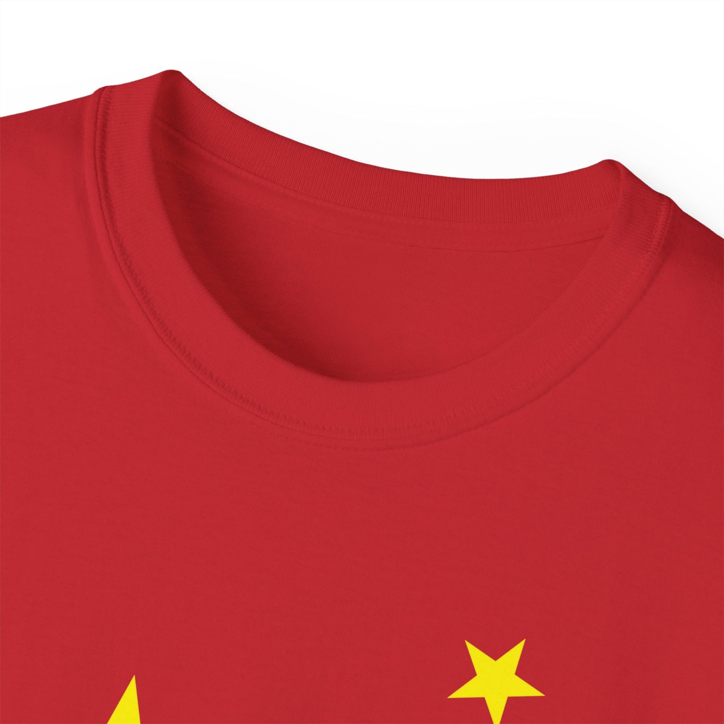 Chinese Communist Red Flag with Yellow Stars China Leftist CCP People's Republic of China Unisex Ultra Cotton Tee