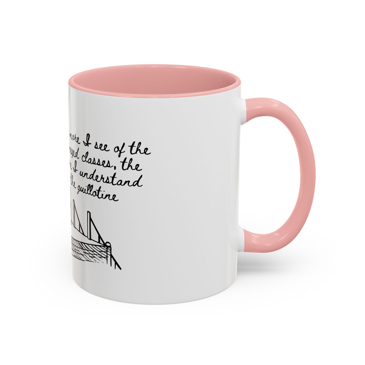 Anti Capitalist Guillotine with Platform George Bernard Shaw Quote The Moneyed Classes Leftist Socialist Accent Coffee Mug