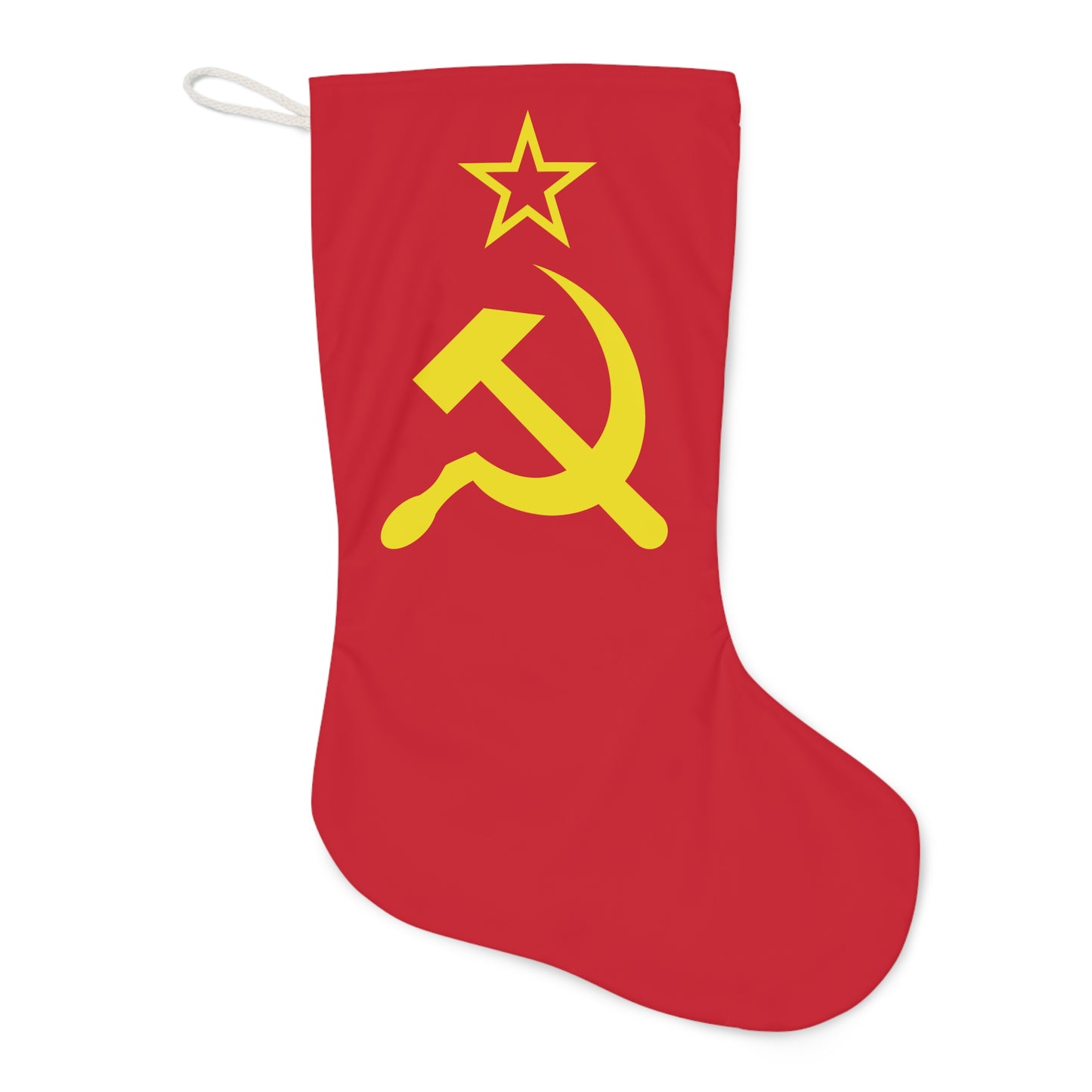 Socialist Hammer and Sickle with Star Communist Christmas Santa Claus Christmas Stocking