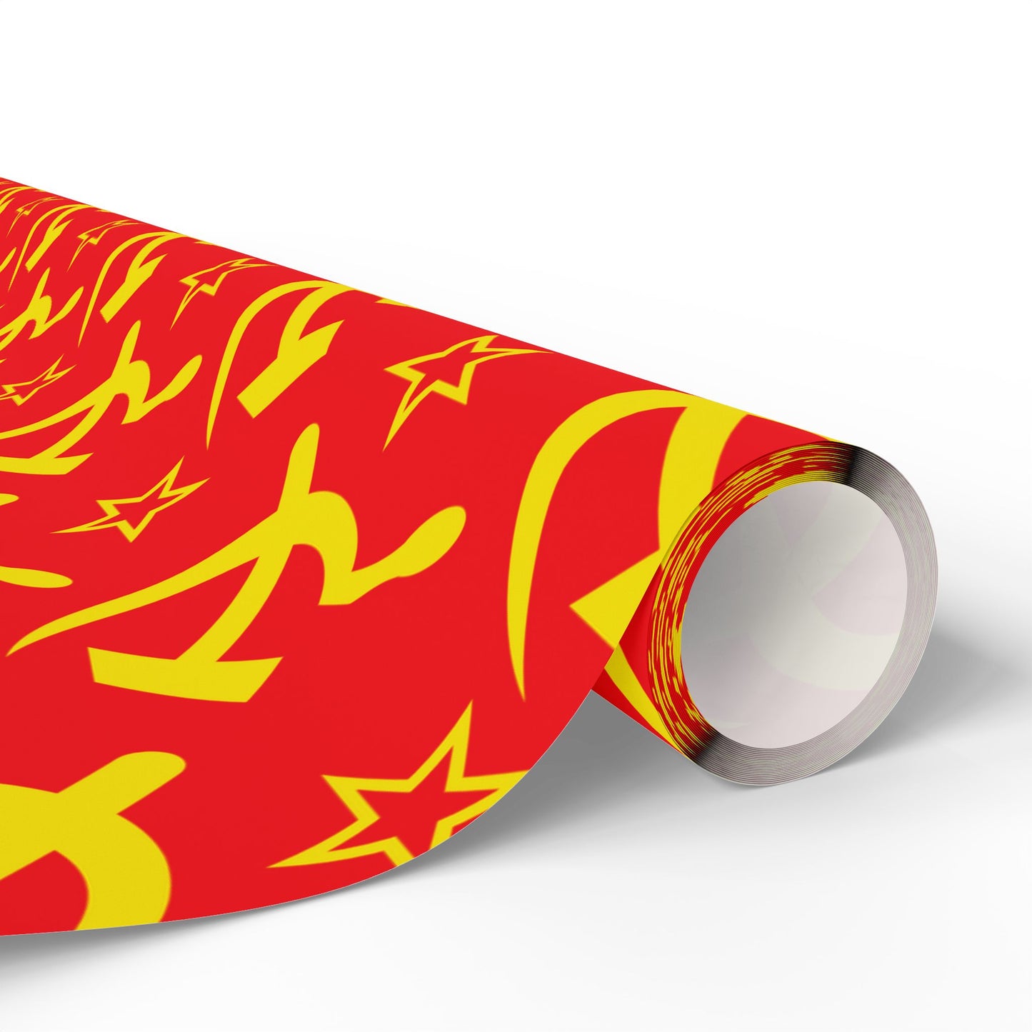 Leftist Hammer and Sickle Socialist Red and Yellow Communist Christmas and Birthday Wrapping Paper