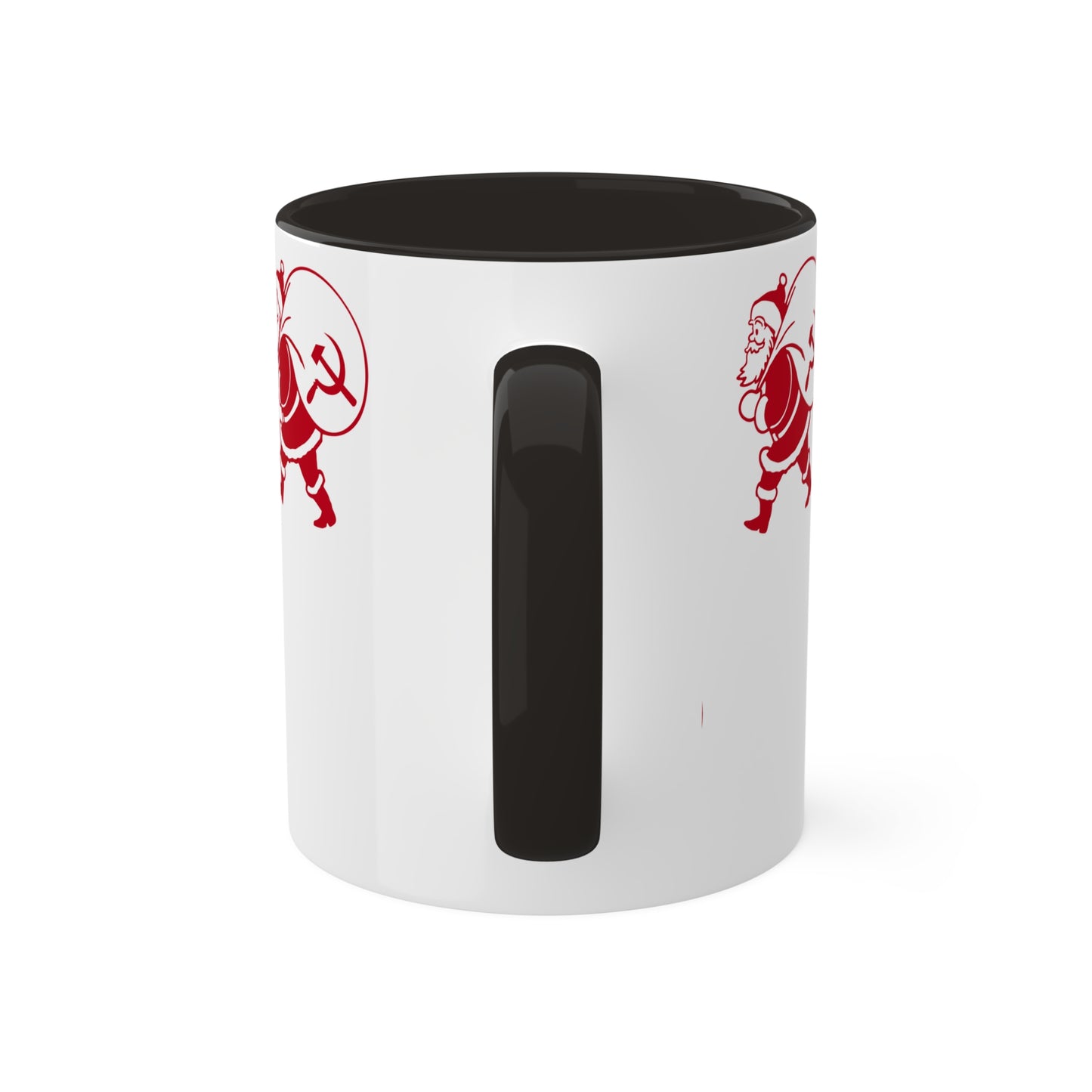 Socialist Santa Leftist Father Christmas with Hammer and Sickle Sack Communist Christmas Mug