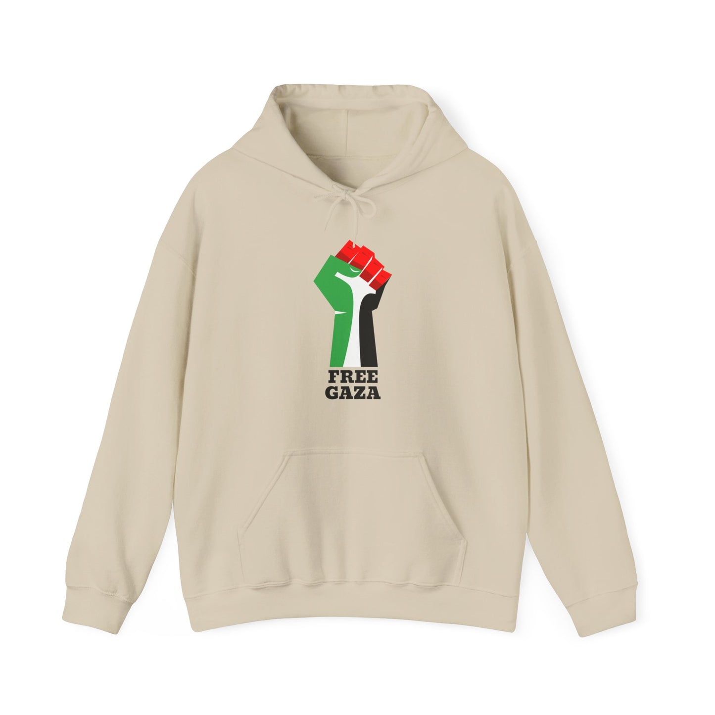 Palestine Free Gaza Palestinian Flag Fist Free Palestine Solidarity Unisex Heavy Blend™ Hooded Sweatshirt