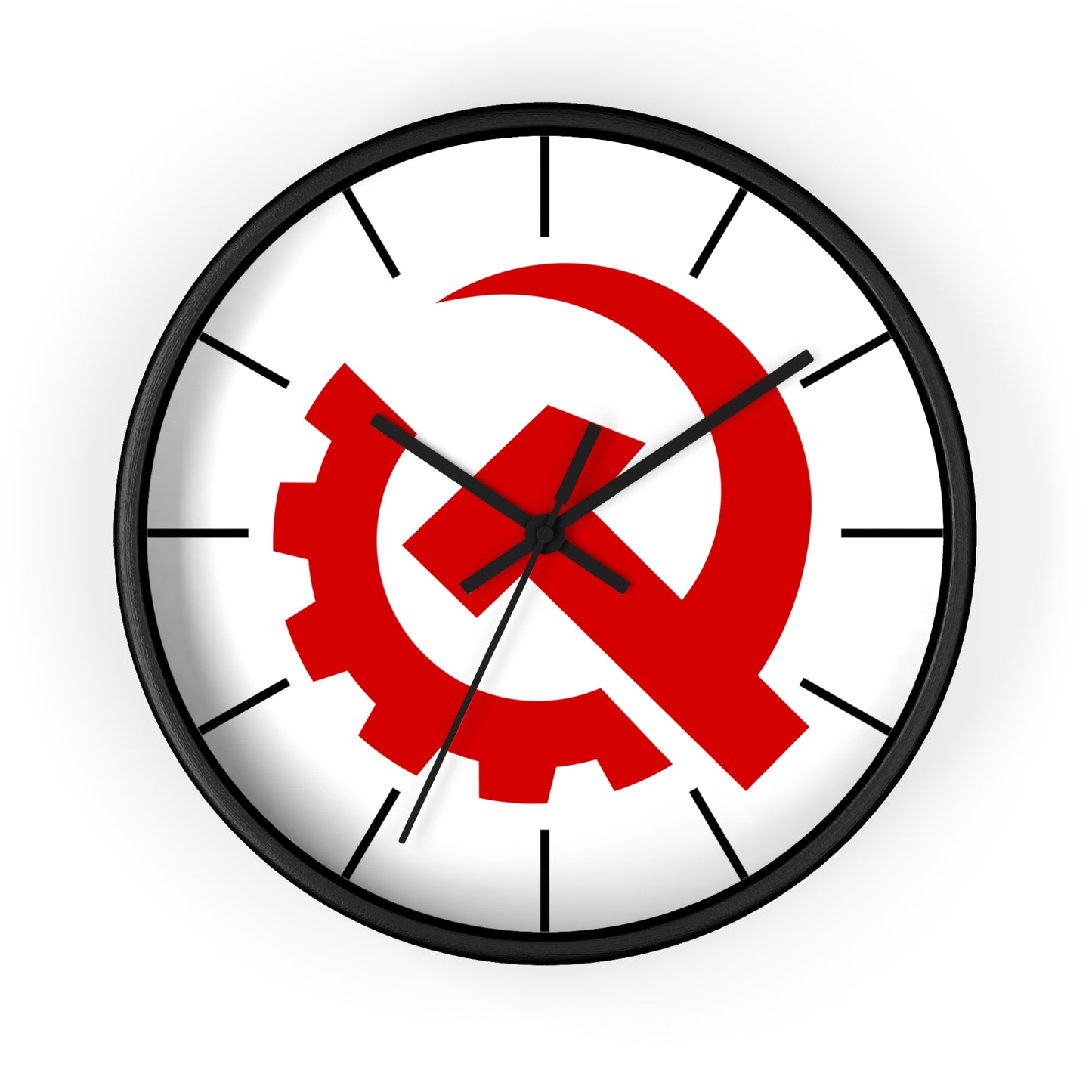 USSR Soviet Industrial Style Hammer and Sickle Socialist Communist Wall Clock