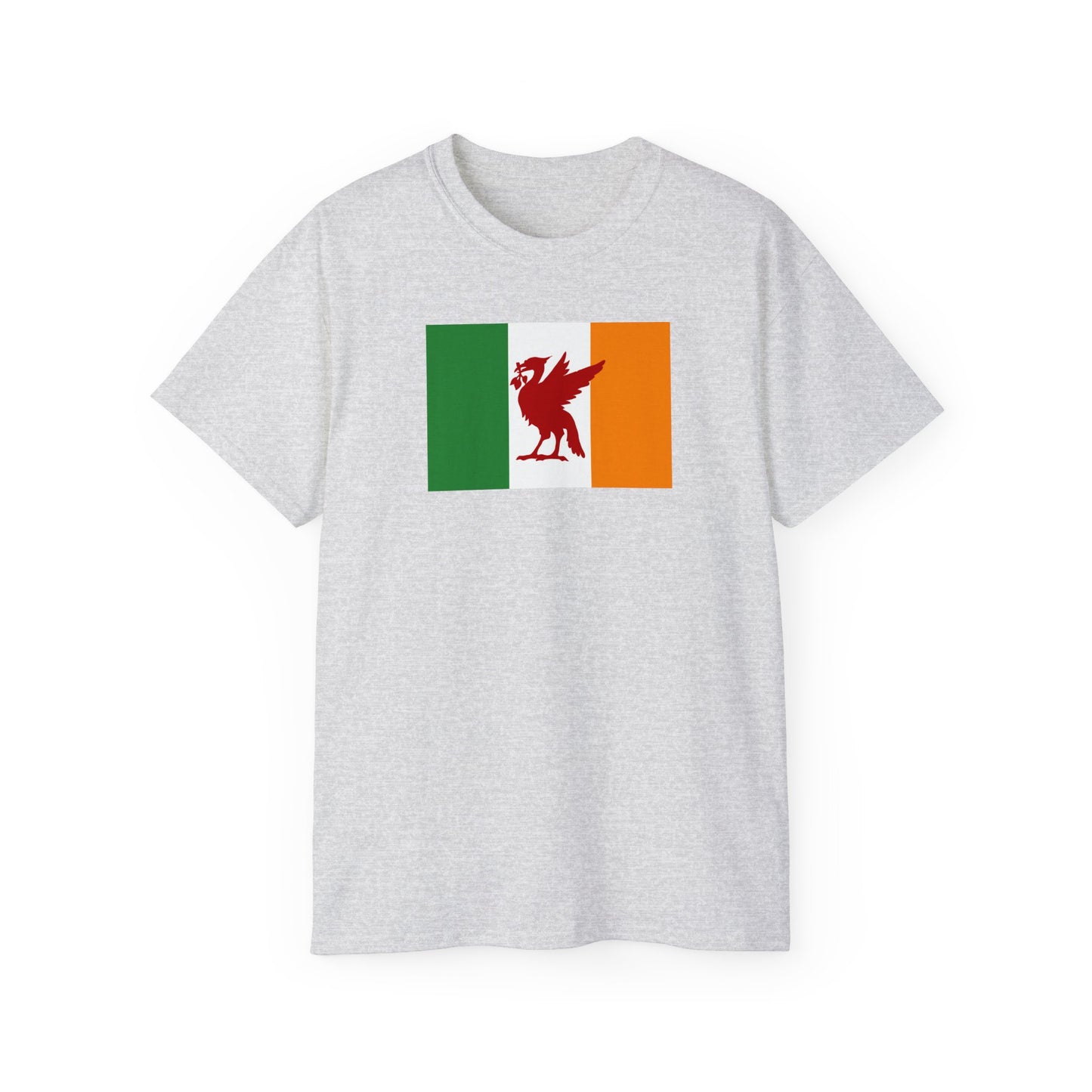 Irish Liverpool Liver Bird Scouse Irish Flag Tricolour Unisex Ultra Cotton Tee