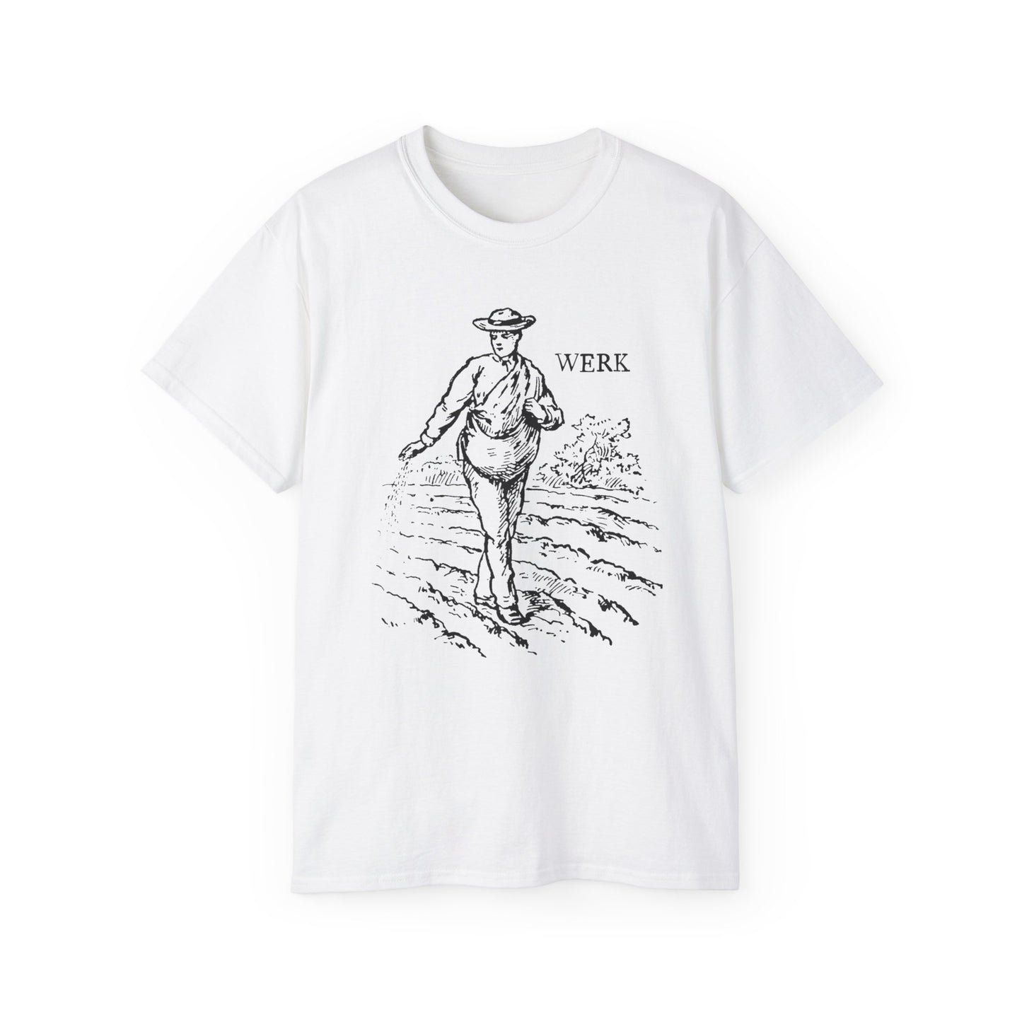 LGBTQ Plus Werk Vintage Farmer Sowing Seeds Gay Lesbian Queer Trans Unisex Ultra Cotton Tee