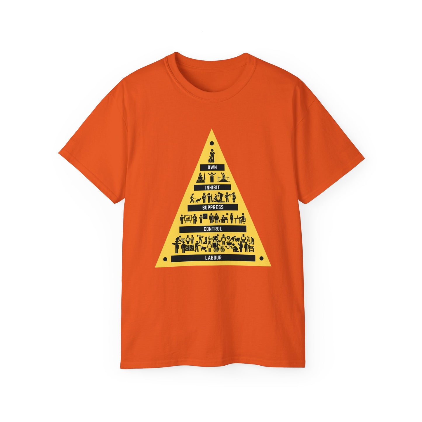 Leftist The Modern Pyramid of Capitalism Socialist Society Communist Unisex Ultra Cotton Tee