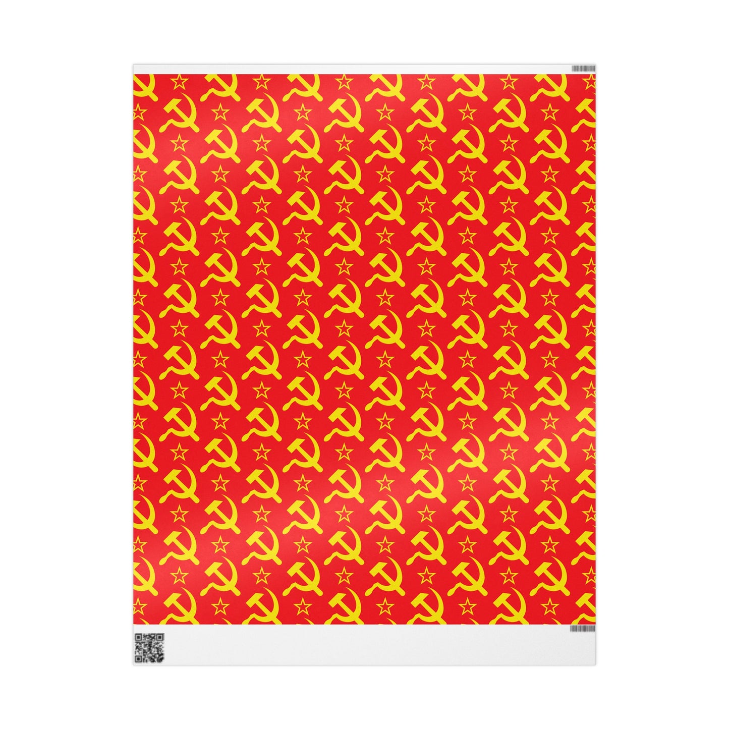 Leftist Hammer and Sickle Socialist Red and Yellow Communist Christmas and Birthday Wrapping Paper