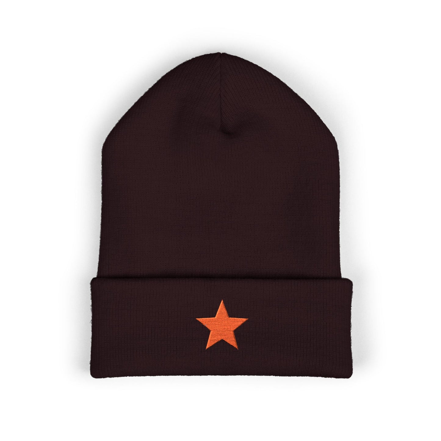 Socialist Embroidered Red Star Communist Leftist Cuffed Beanie Hat