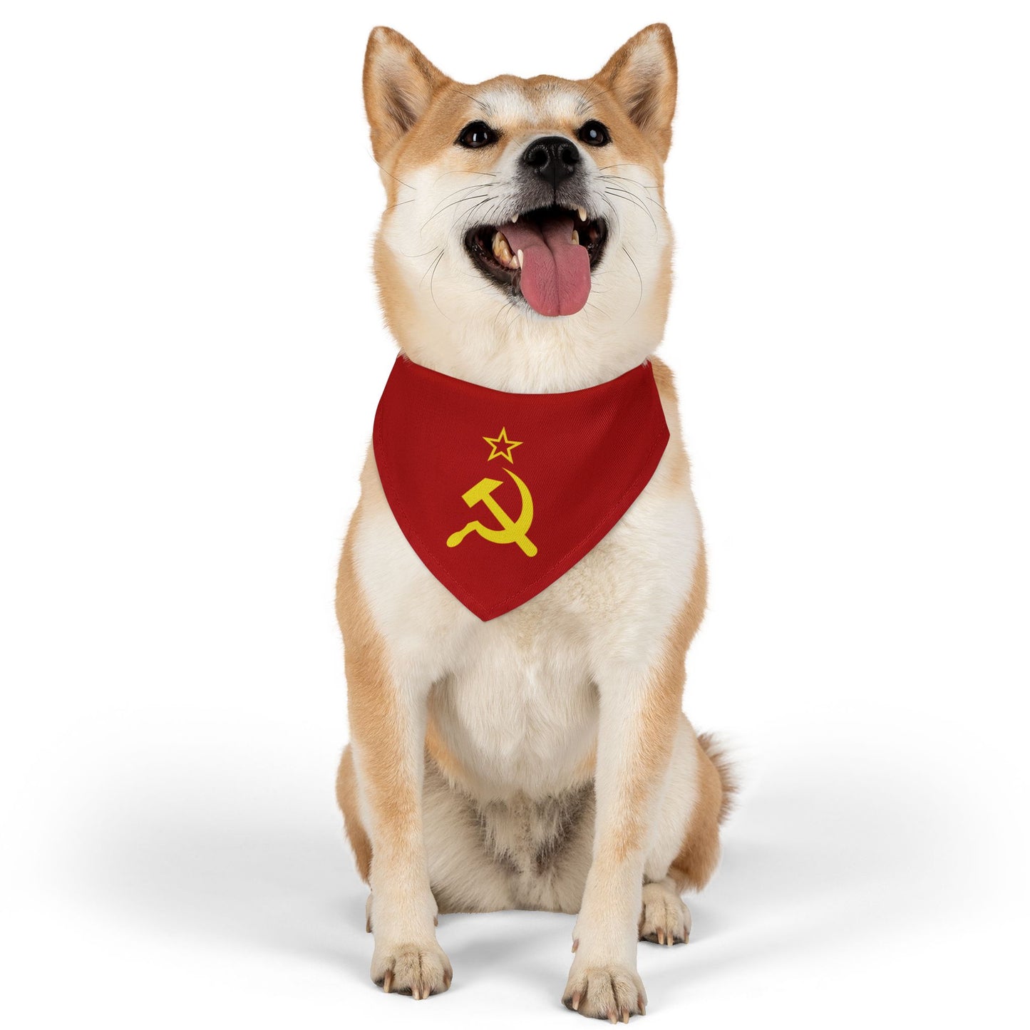 Communist Dog Hammer and Sickle Socialist Pet Bandana Collar