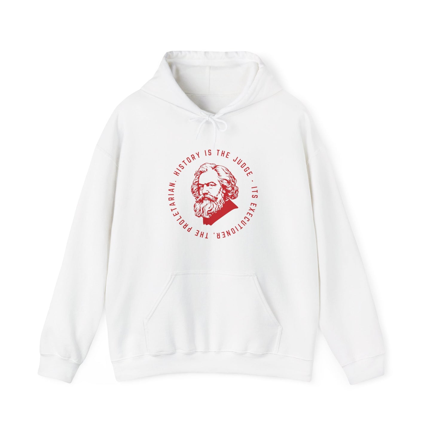 Leftist Karl Marx History is The Judge Quote Socialist Marxist Communist Unisex Heavy Blend™ Hooded Sweatshirt