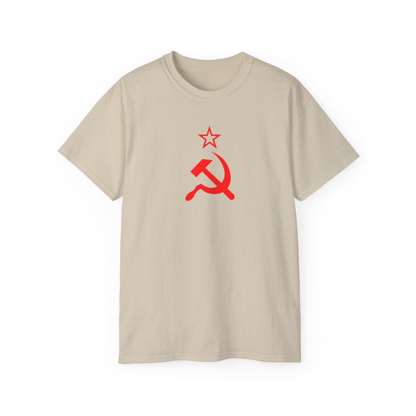 Communist USSR CCCP Red Hammer and Sickle Socialist Leftist Short Sleeve Unisex Ultra Cotton Tee