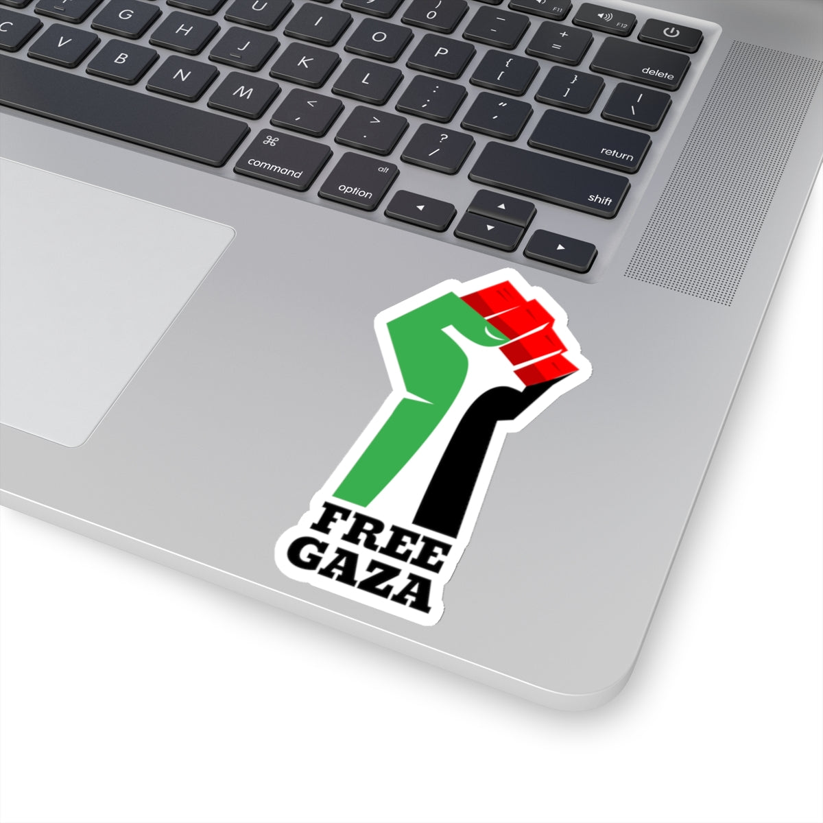 Palestine Free Gaza Palestinian Flag Fist Free Palestine Solidarity Kiss-Cut Sticker