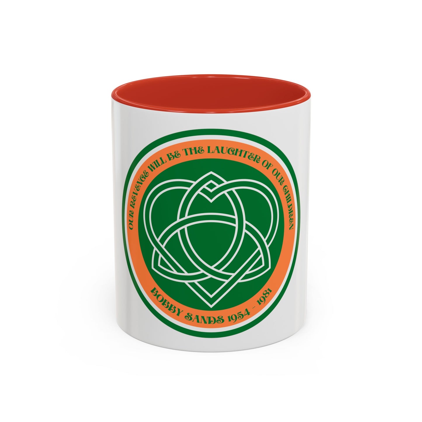 Bobby Sands United Ireland Hunger Striker IRA Commemorative Our Revenge Will Be The Laughter of Our Children Accent Mug