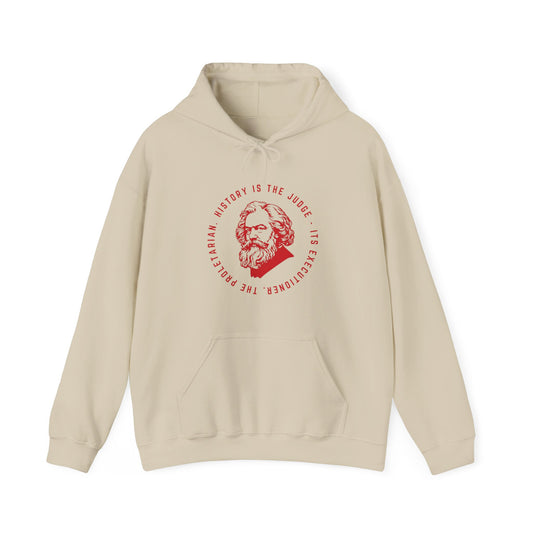 Leftist Karl Marx History is The Judge Quote Socialist Marxist Communist Unisex Heavy Blend™ Hooded Sweatshirt