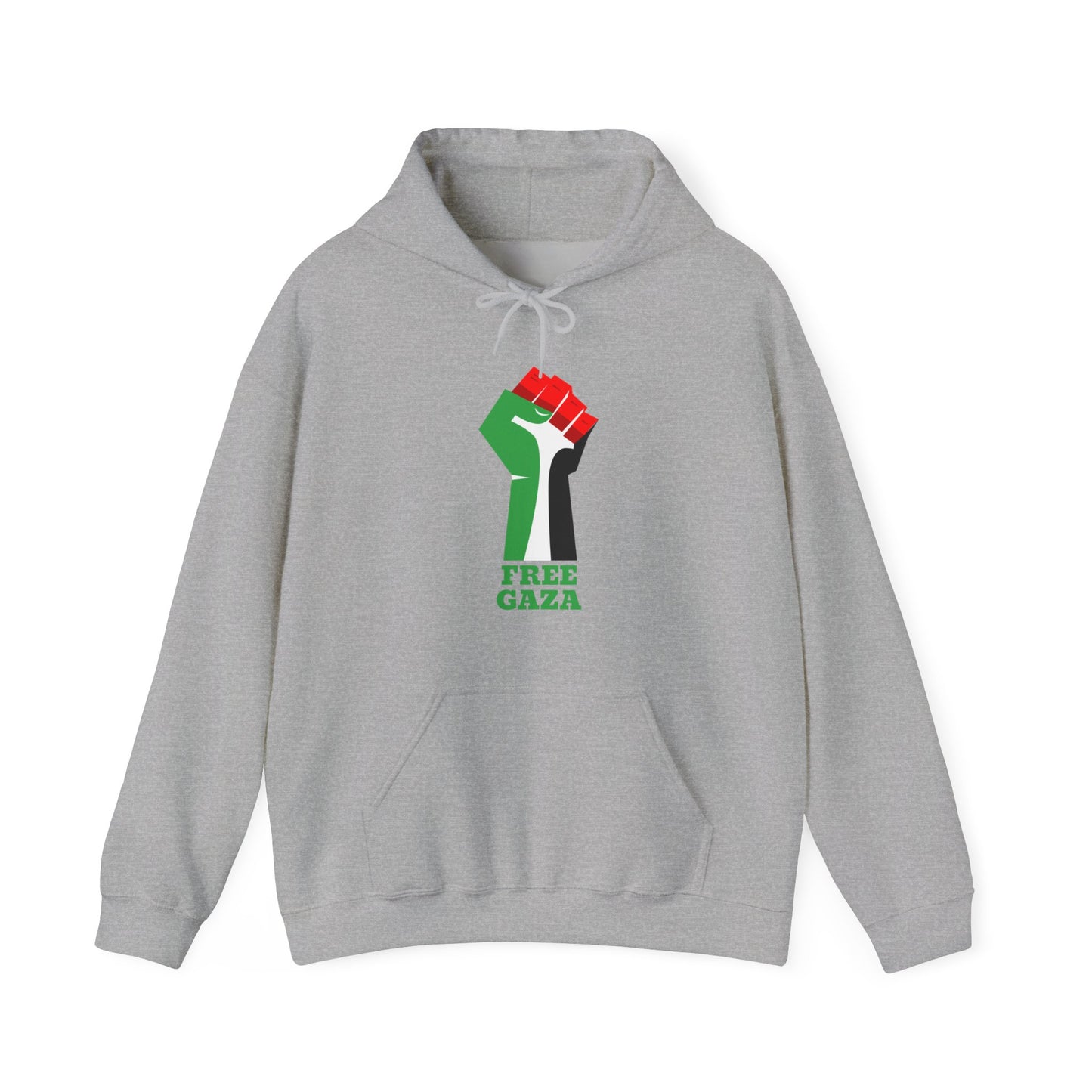 Palestine Free Gaza Palestinian Flag Fist Free Palestine Solidarity Unisex Heavy Blend™ Hooded Sweatshirt