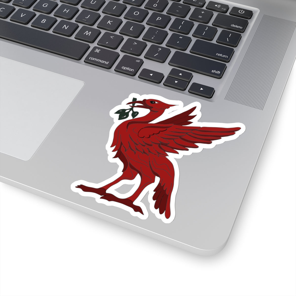 Hand Drawn Liverpool Red Liver Bird Scouse Kiss-Cut Sticker