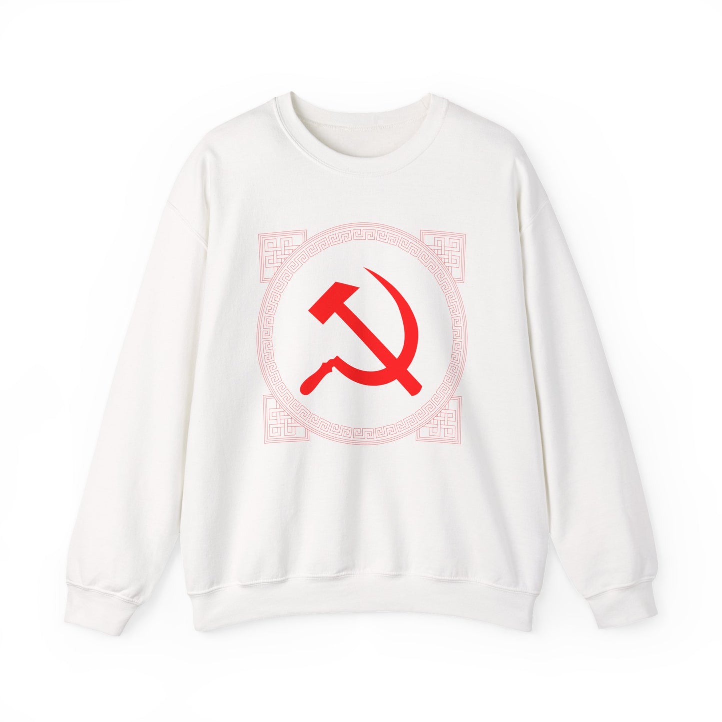 Communist Hammer and Sickle with Chinese East Asian Style Boarder Leftist Socialist Unisex Heavy Blend™ Crewneck Sweatshirt