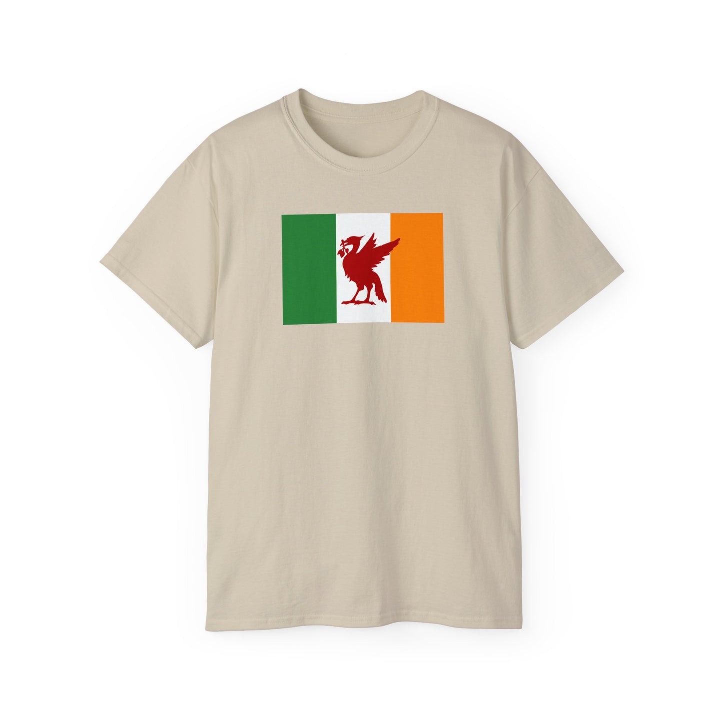 Irish Liverpool Liver Bird Scouse Irish Flag Tricolour Unisex Ultra Cotton Tee