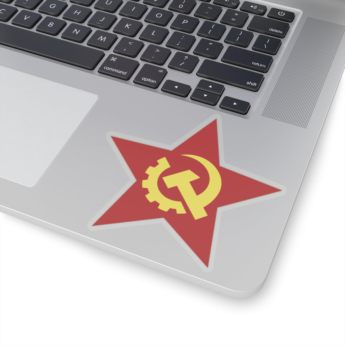 Red Star with USSR Industrial Style Hammer and Sickle Communist Leftist Bubble-free Sticker