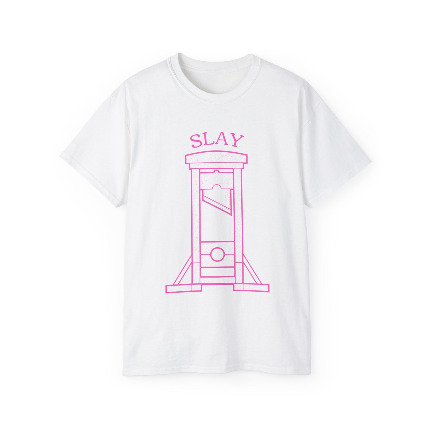 LGBTQ Plus Guillotine Slay Gay Lesbian Queer Drag Revolutionary French Revolution Pride Unisex Ultra Cotton Tee