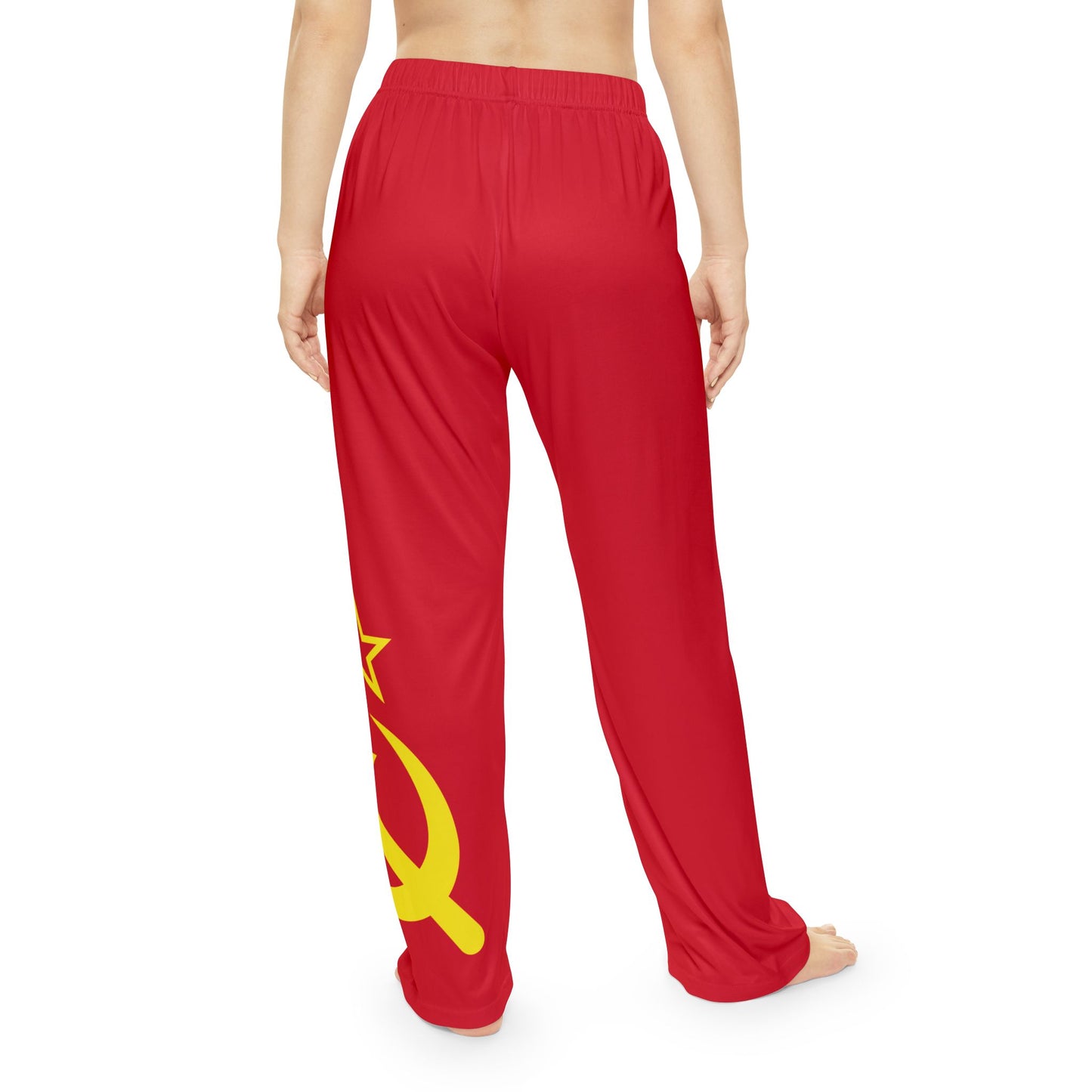 Socialist Soviet Hammer & Sickle Women's Pajama Pants Communist Relaxed Lounge Sleepwear