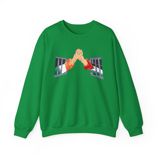 Irish and Palestinian Prisoners Solidarity United Ireland Free Palestine Unisex Heavy Blend™ Crewneck Sweatshirt