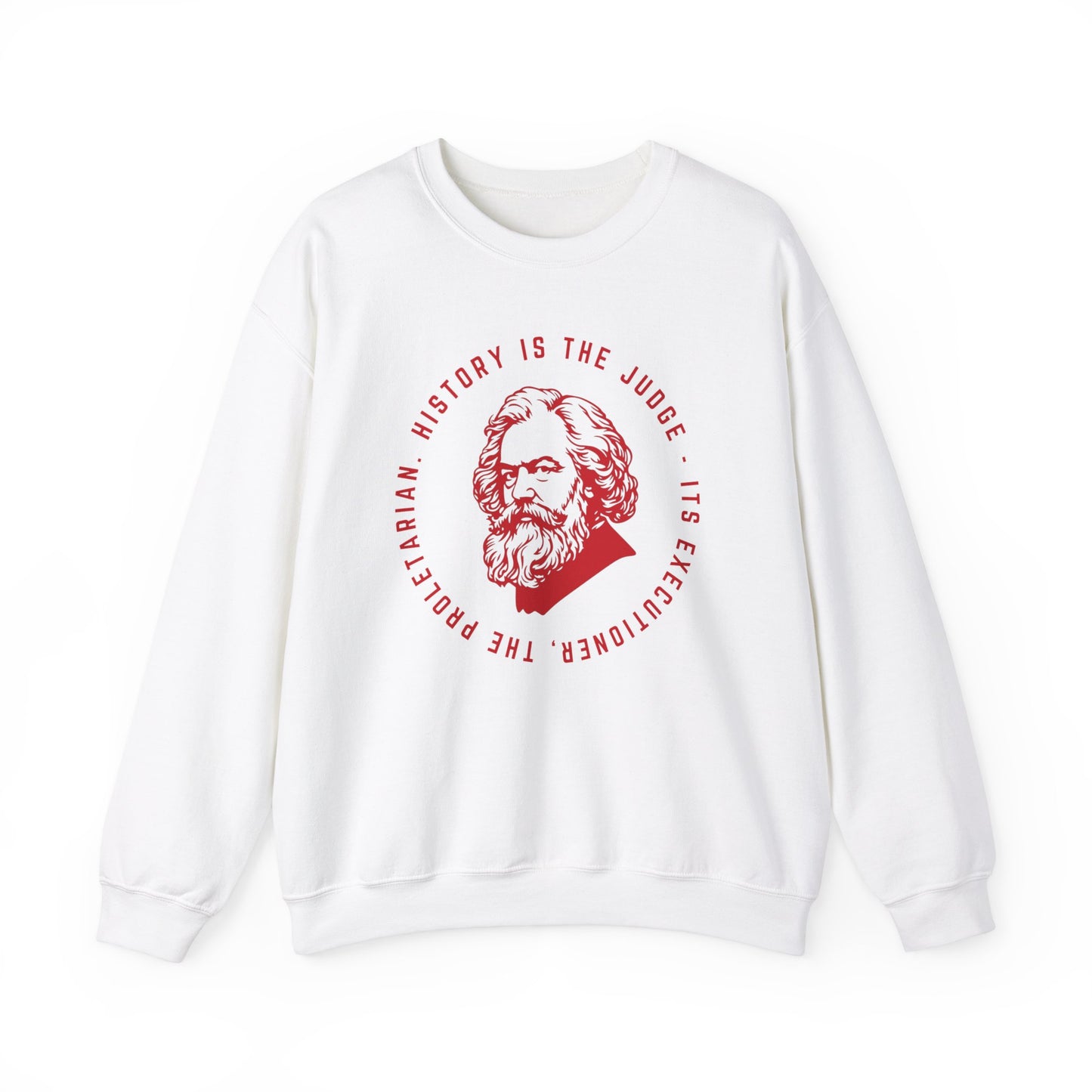 Leftist Karl Marx History is The Judge Quote Socialist Marxist Communist Unisex Heavy Blend™ Crewneck Sweatshirt