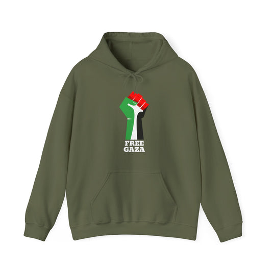 Palestine Free Gaza Palestinian Flag Fist Free Palestine Solidarity Unisex Heavy Blend™ Hooded Sweatshirt