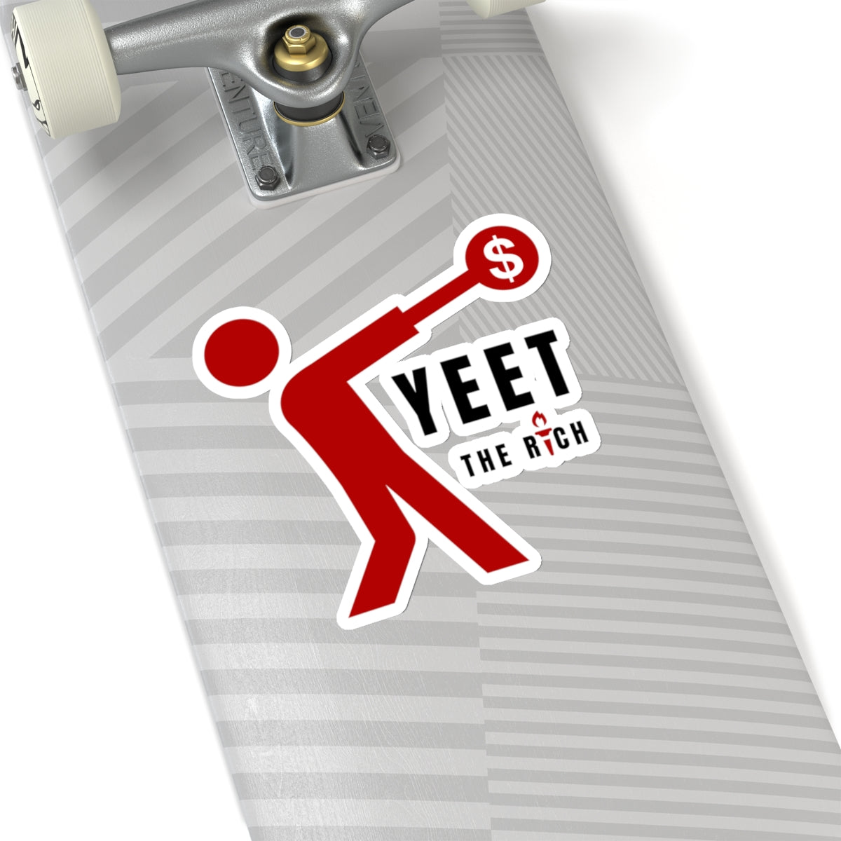 Yeet The Rich Communist Hammer Thrower Socialism Anti Capitalist Kiss-Cut Sticker