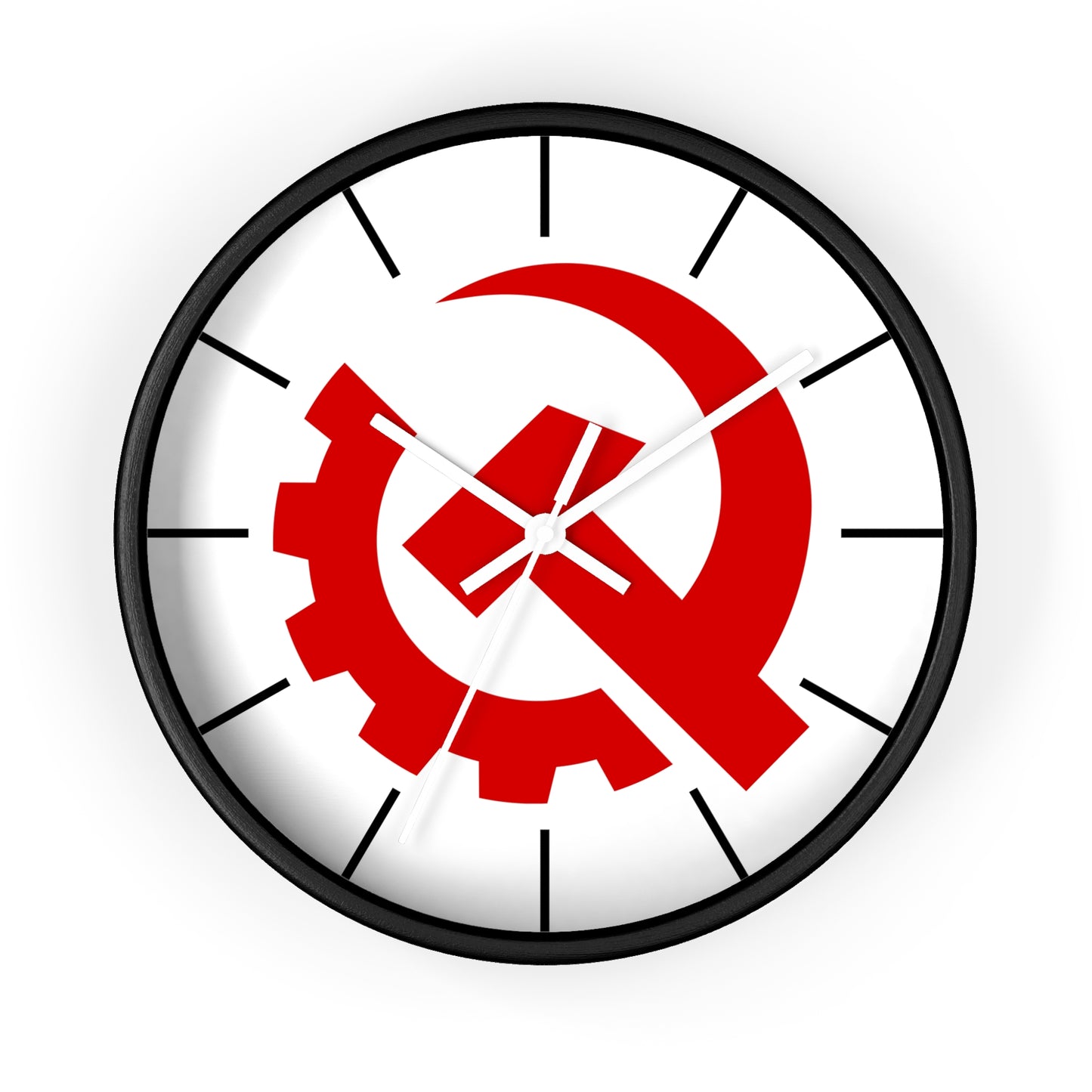 USSR Soviet Industrial Style Hammer and Sickle Socialist Communist Wall Clock