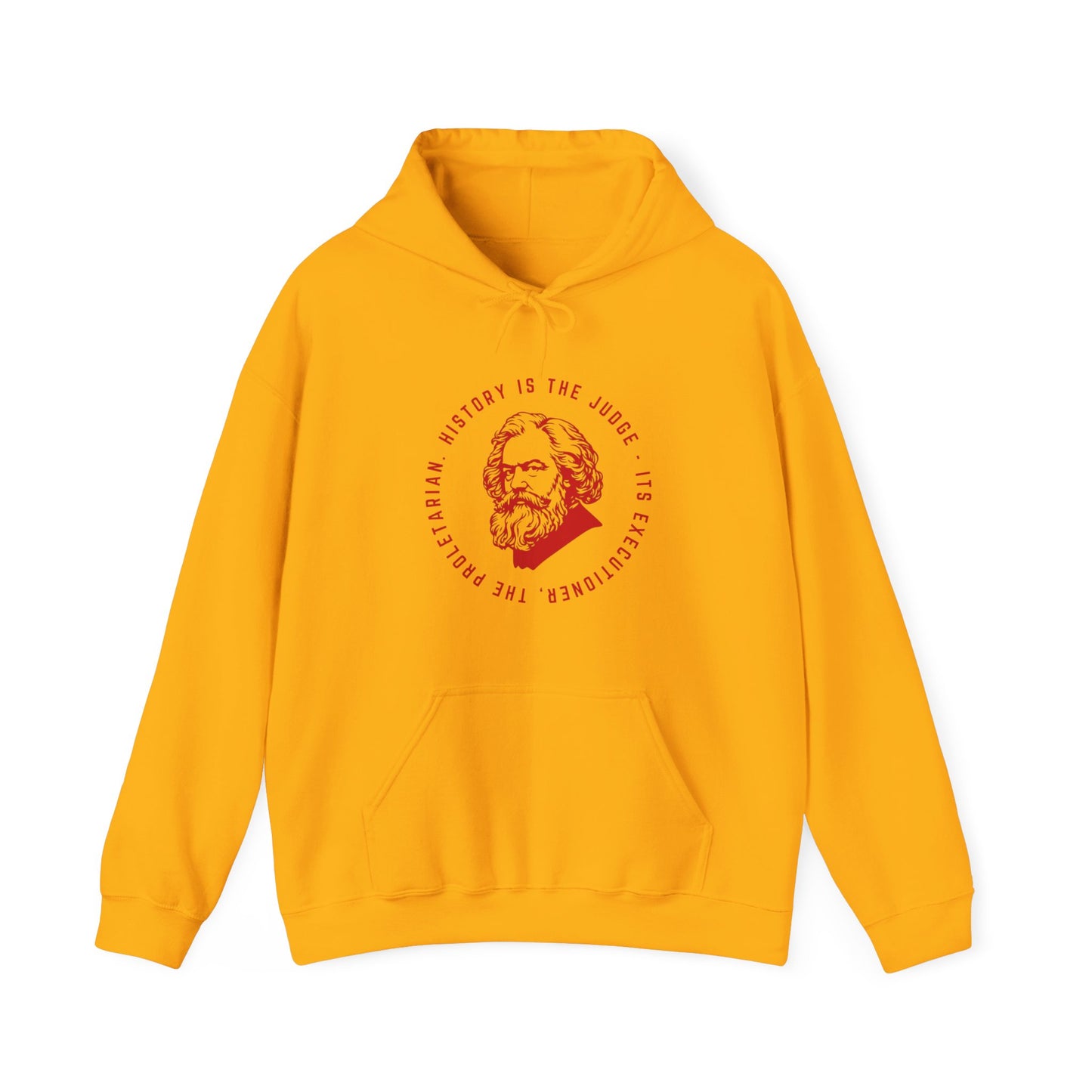 Leftist Karl Marx History is The Judge Quote Socialist Marxist Communist Unisex Heavy Blend™ Hooded Sweatshirt