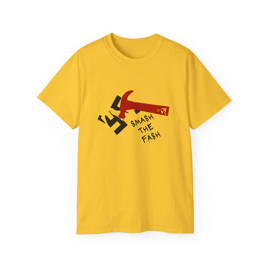 Antifa Smash The Fash Anti Racist Communist Hammer Socialist Unisex Ultra Cotton Tee