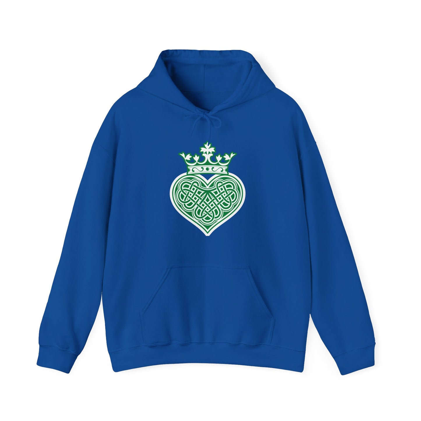 Celtic Irish Crowned Heart Claddagh Style Ireland Unisex Heavy Blend Hooded Sweatshirt