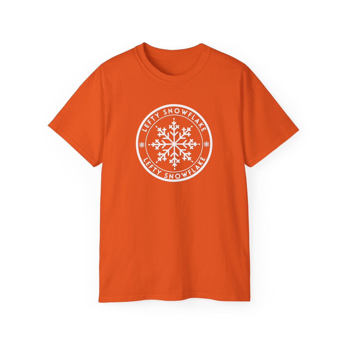 Socialist Lefty Snowflake Christmas Communist Unisex Ultra Cotton Tee