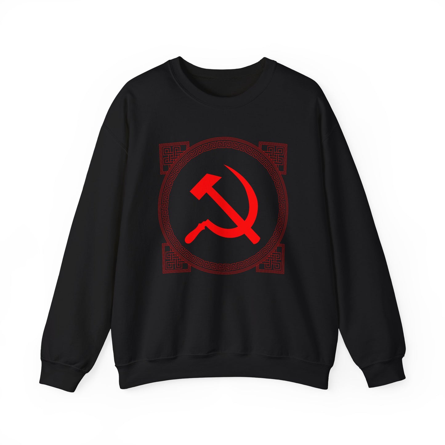 Communist Hammer and Sickle with Chinese East Asian Style Boarder Leftist Socialist Unisex Heavy Blend™ Crewneck Sweatshirt