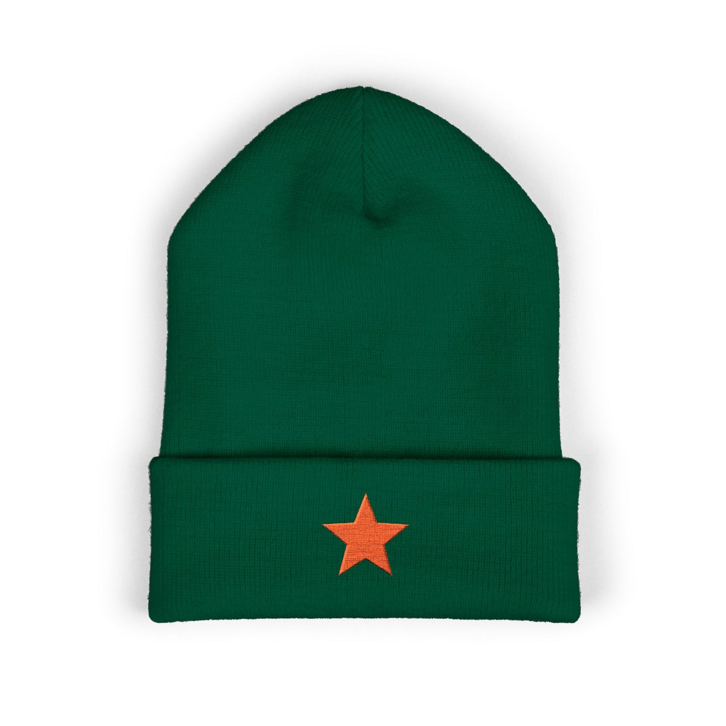 Socialist Embroidered Red Star Communist Leftist Cuffed Beanie Hat