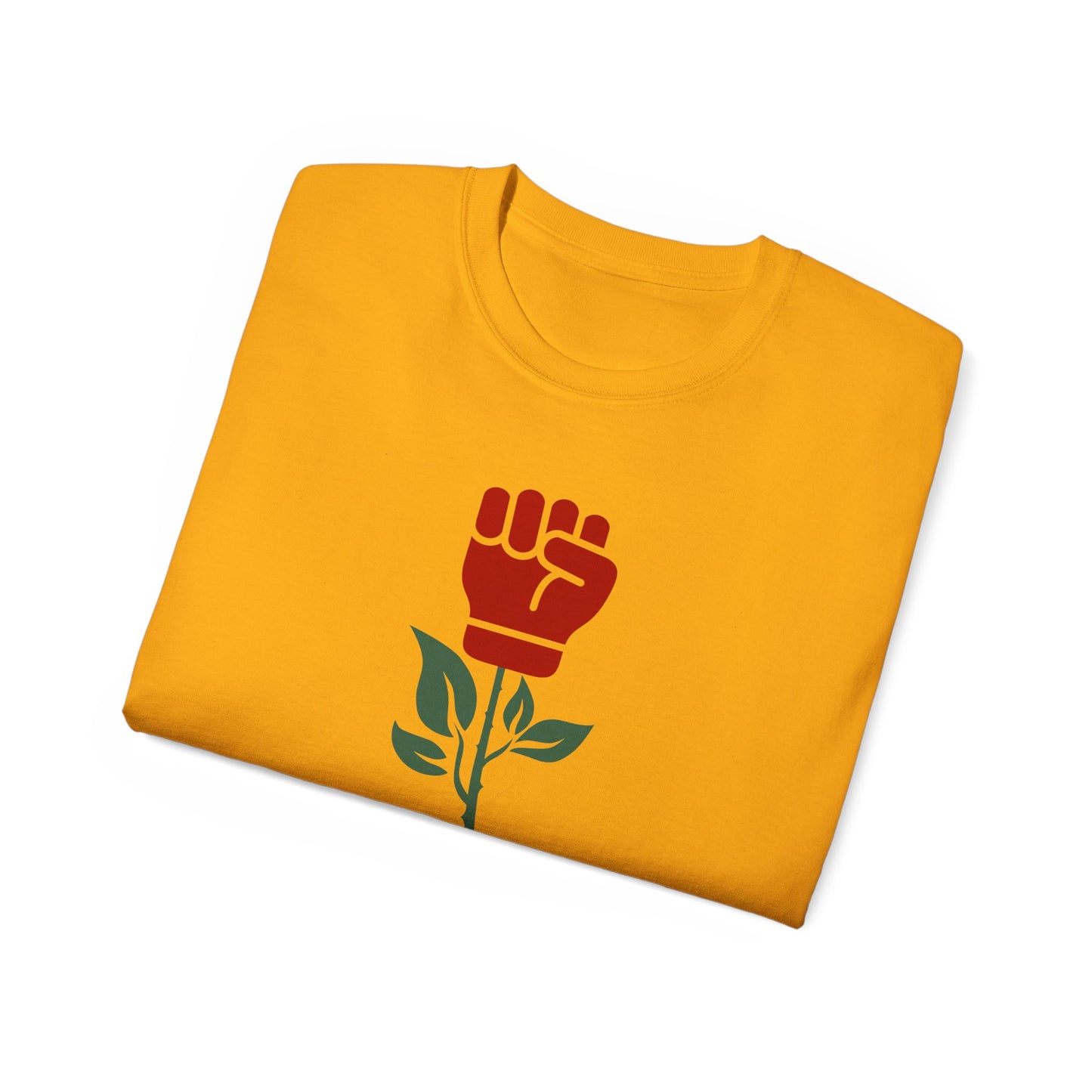 Socialist Rose Fist Leftist Solidarity Socialism Unisex Ultra Cotton Tee